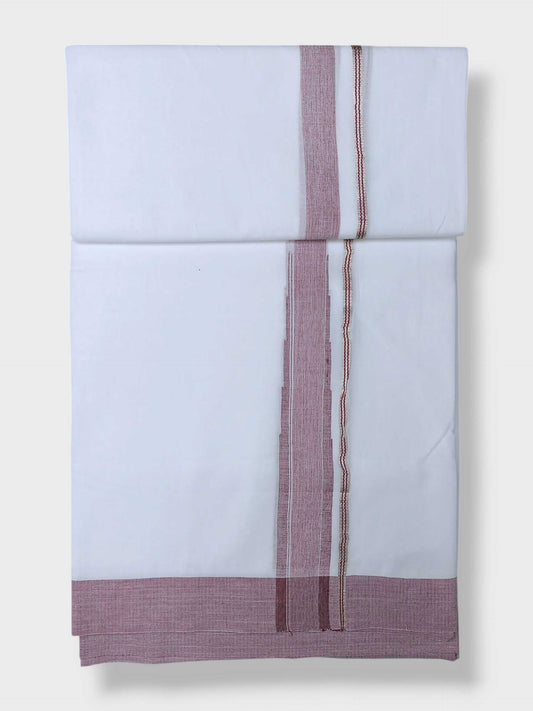 Pure White Cotton Men's Double Dhoti