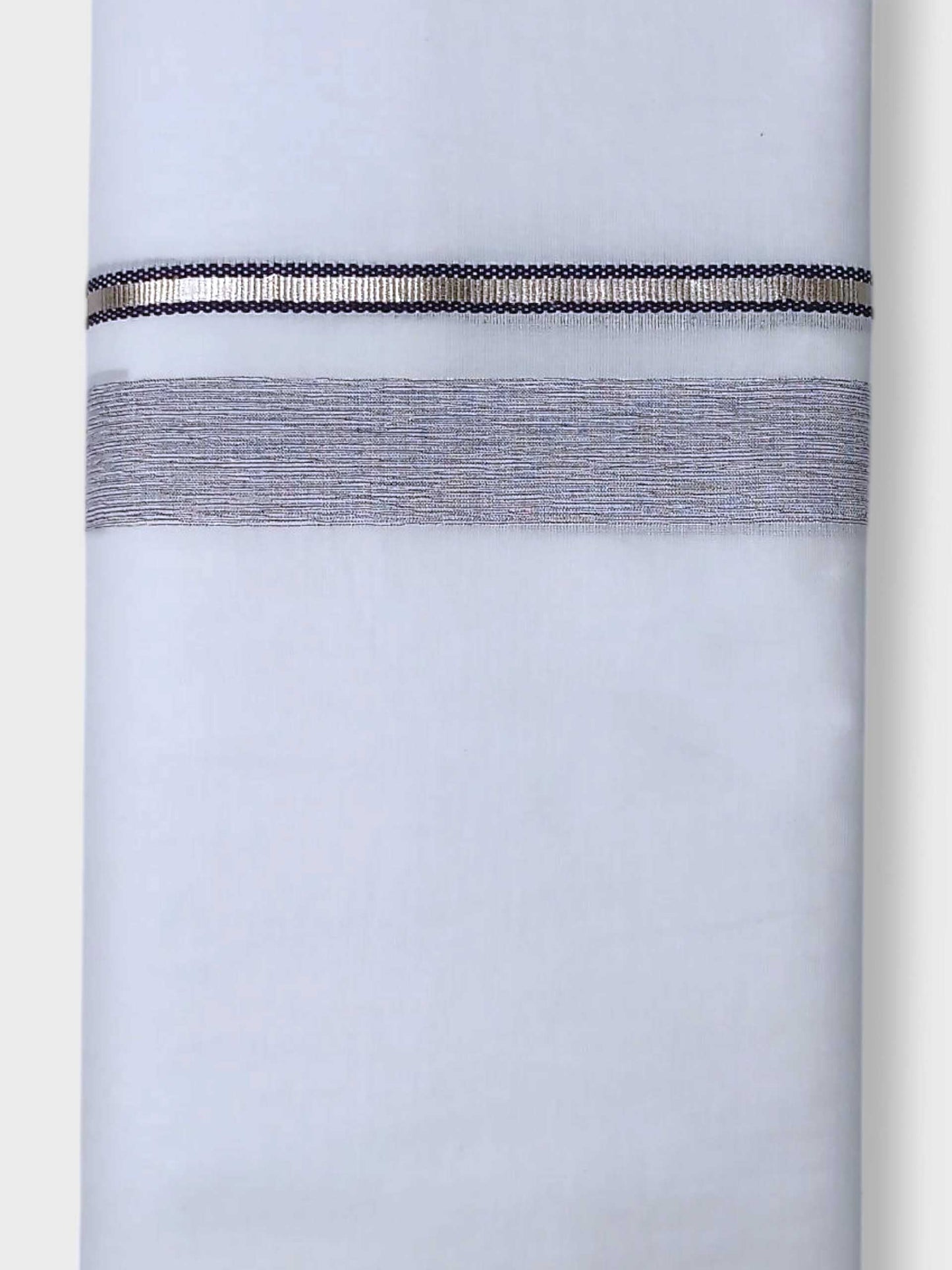 Pure White Cotton Men's Double Dhoti