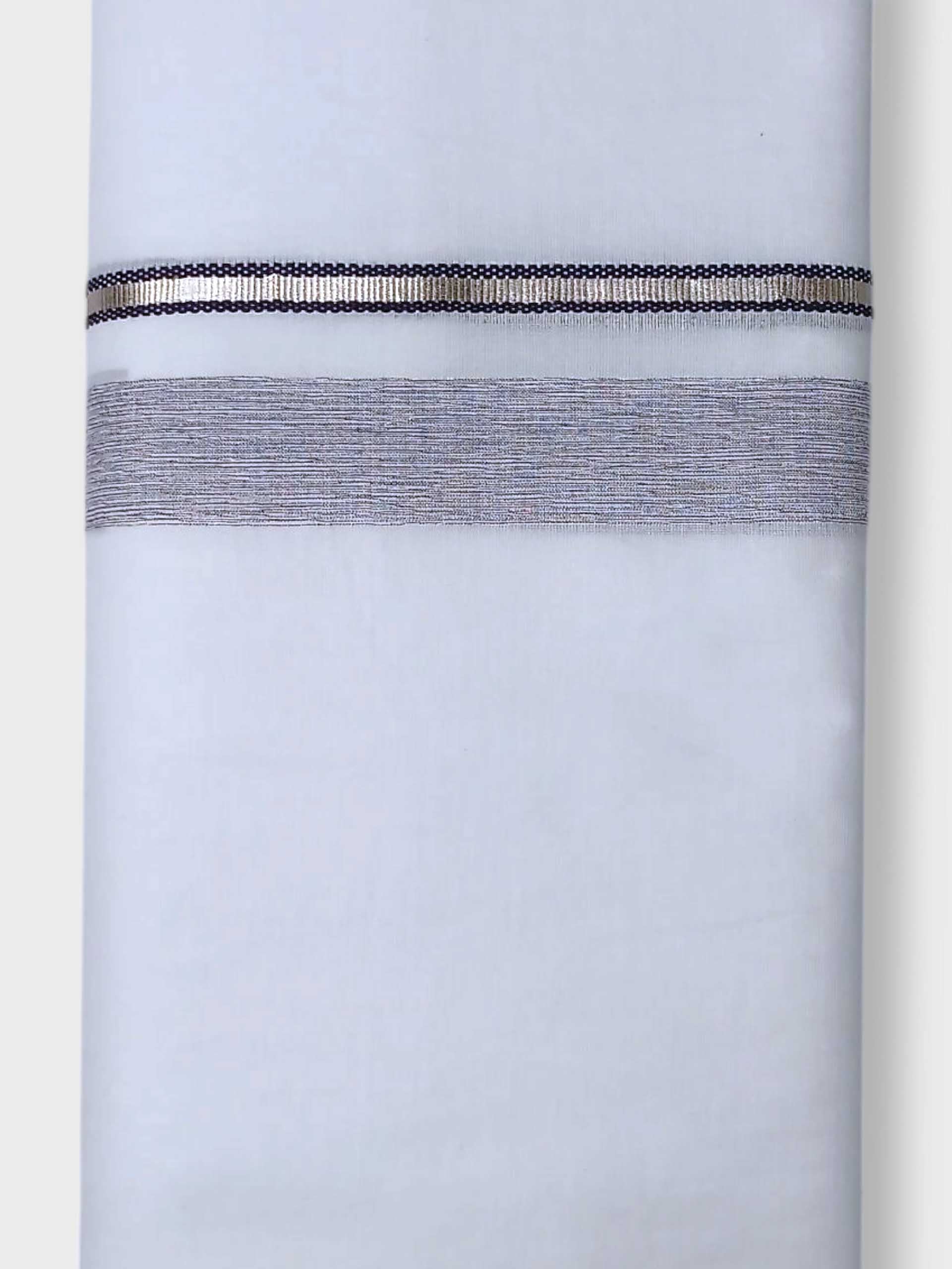 Pure White Cotton Men's Double Dhoti