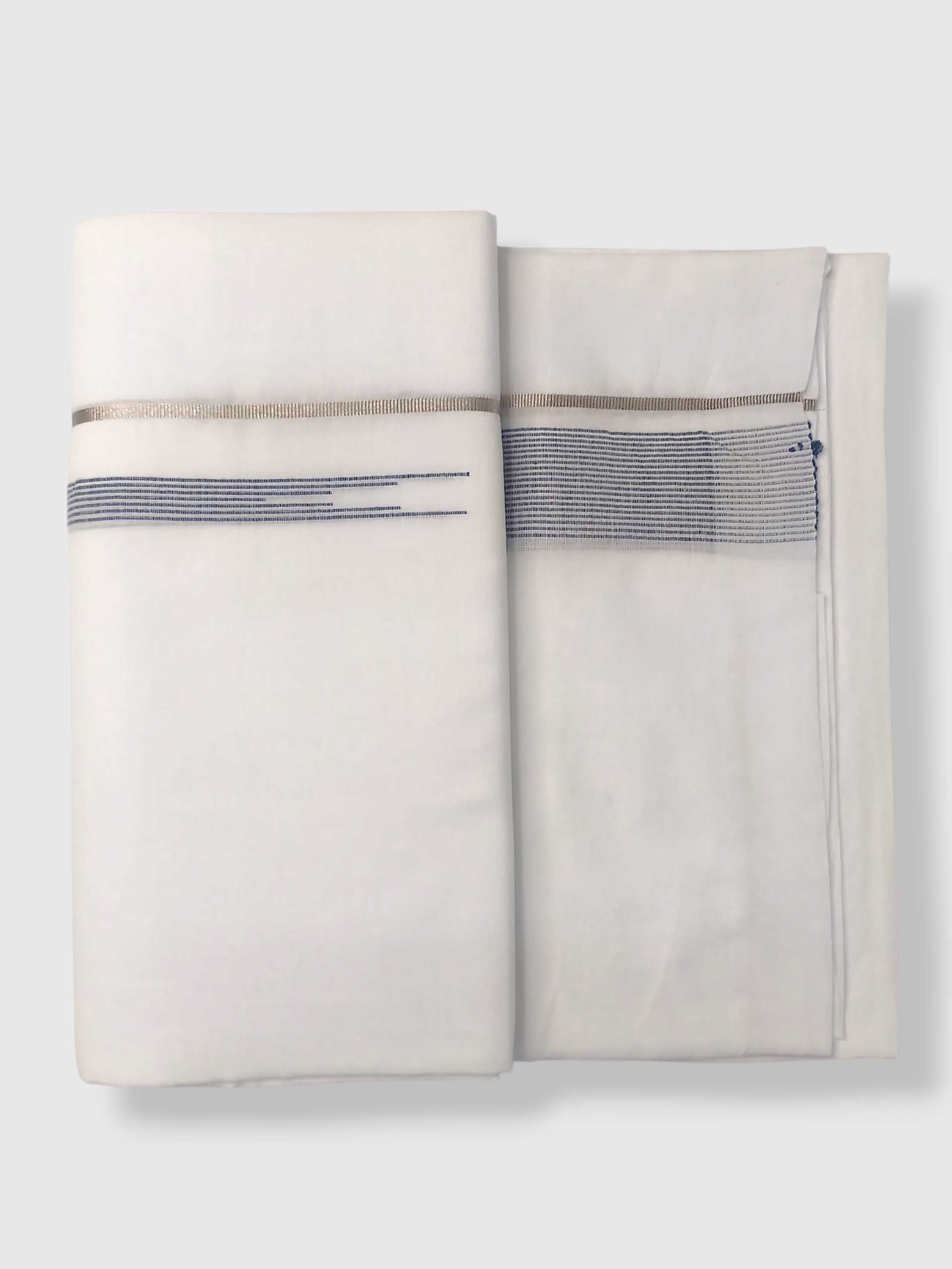 Pure White Cotton Men's Double Dhoti