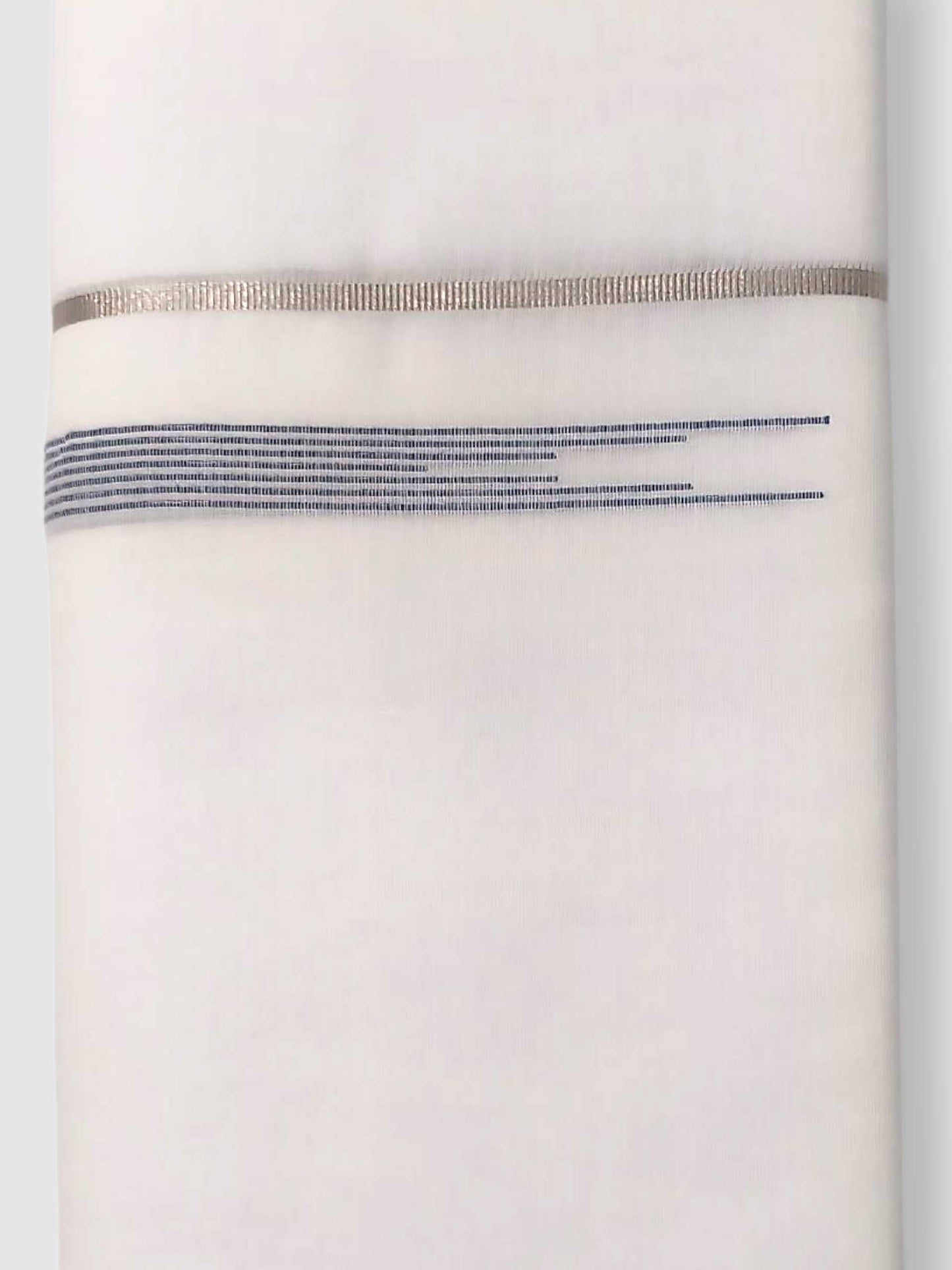 Pure White Cotton Men's Double Dhoti