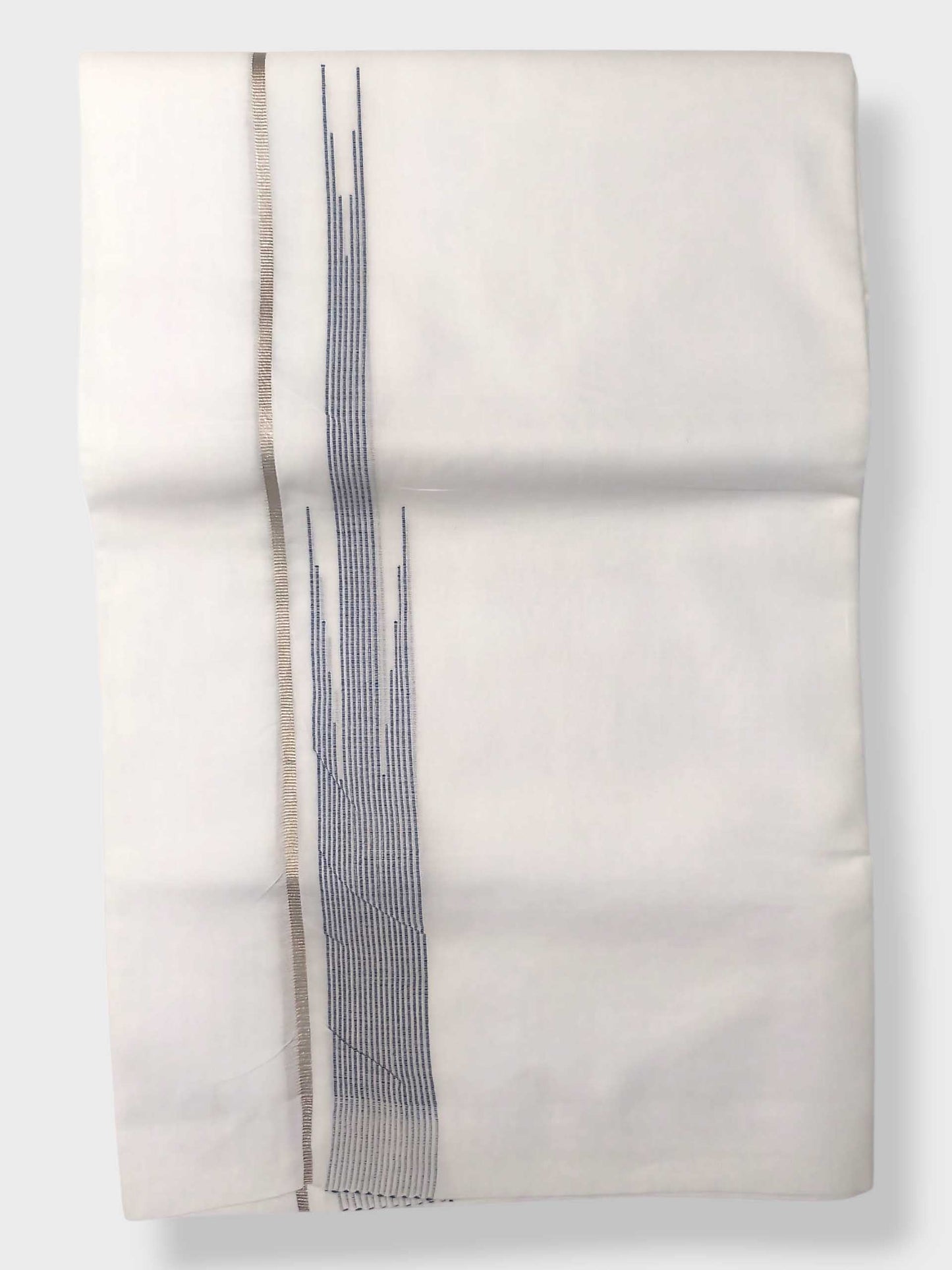 Pure White Cotton Men's Double Dhoti