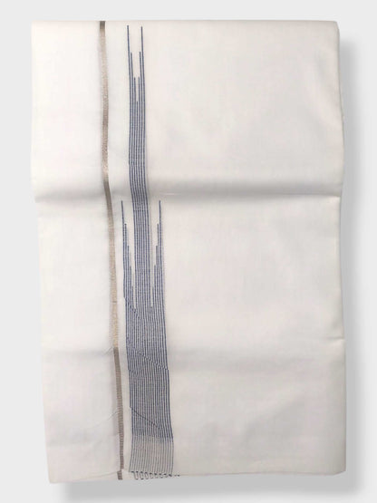 Pure White Cotton Men's Double Dhoti