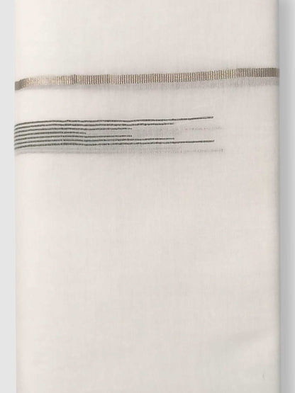 Pure White Cotton Men's Double Dhoti