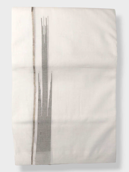 Pure White Cotton Men's Double Dhoti
