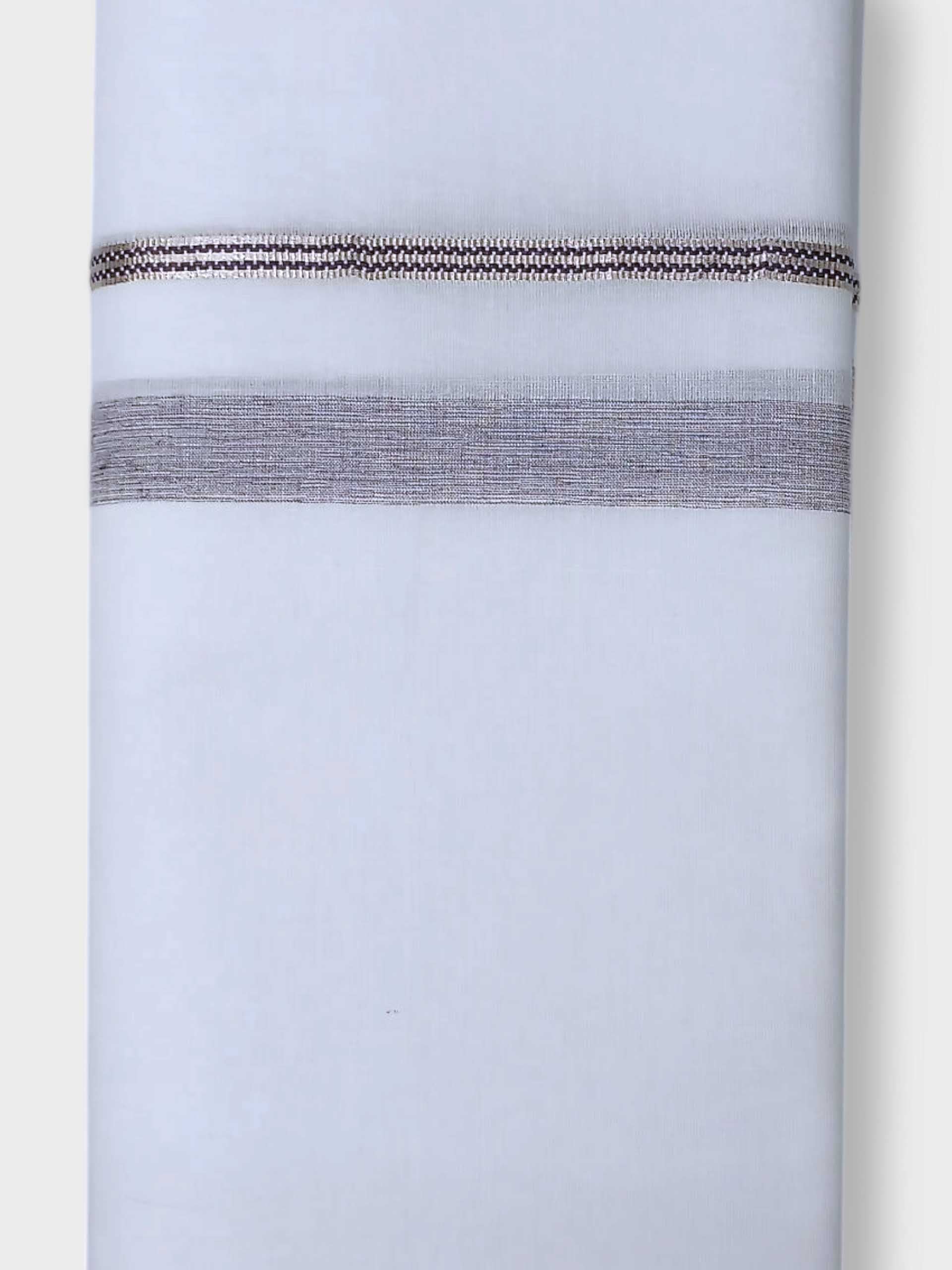 Pure White Cotton Men's Double Dhoti