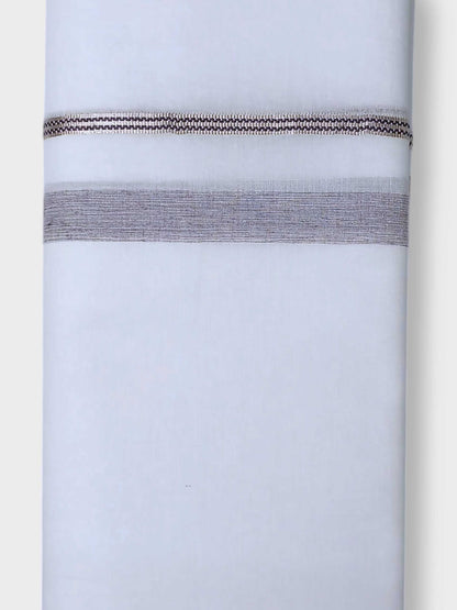 Pure White Cotton Men's Double Dhoti
