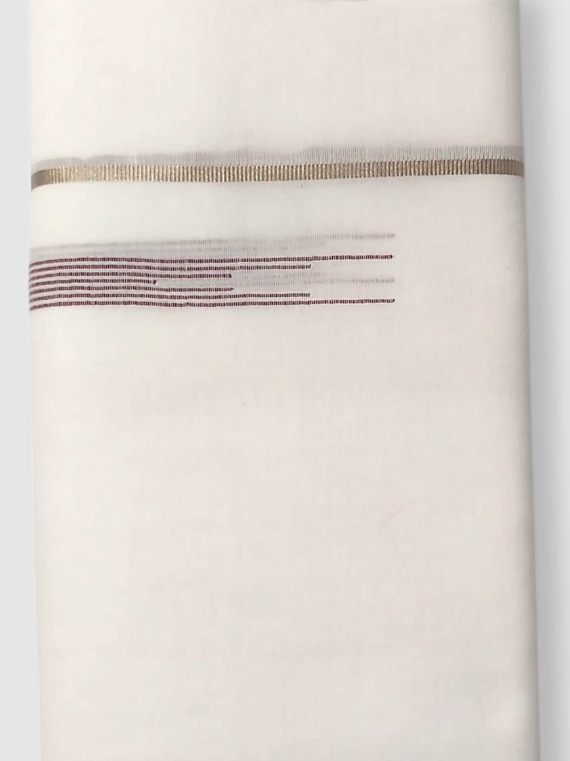 Pure White Cotton Men's Double Dhoti