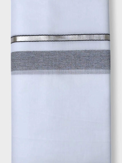 Pure White Cotton Men's Double Dhoti