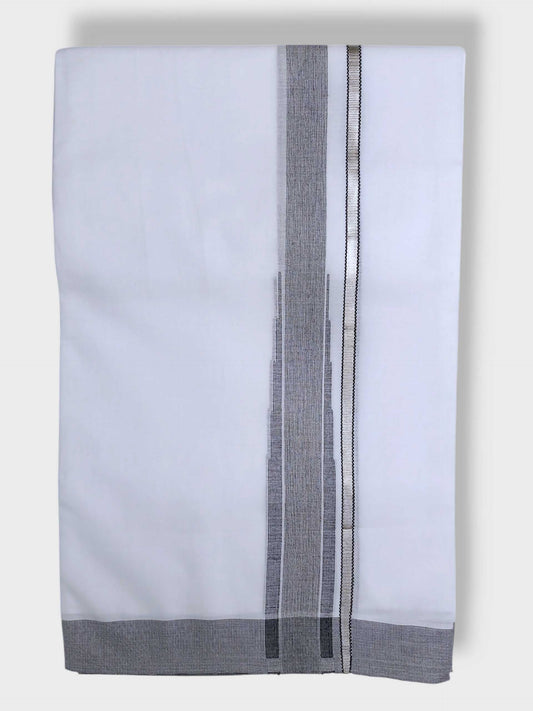 Pure White Cotton Men's Double Dhoti