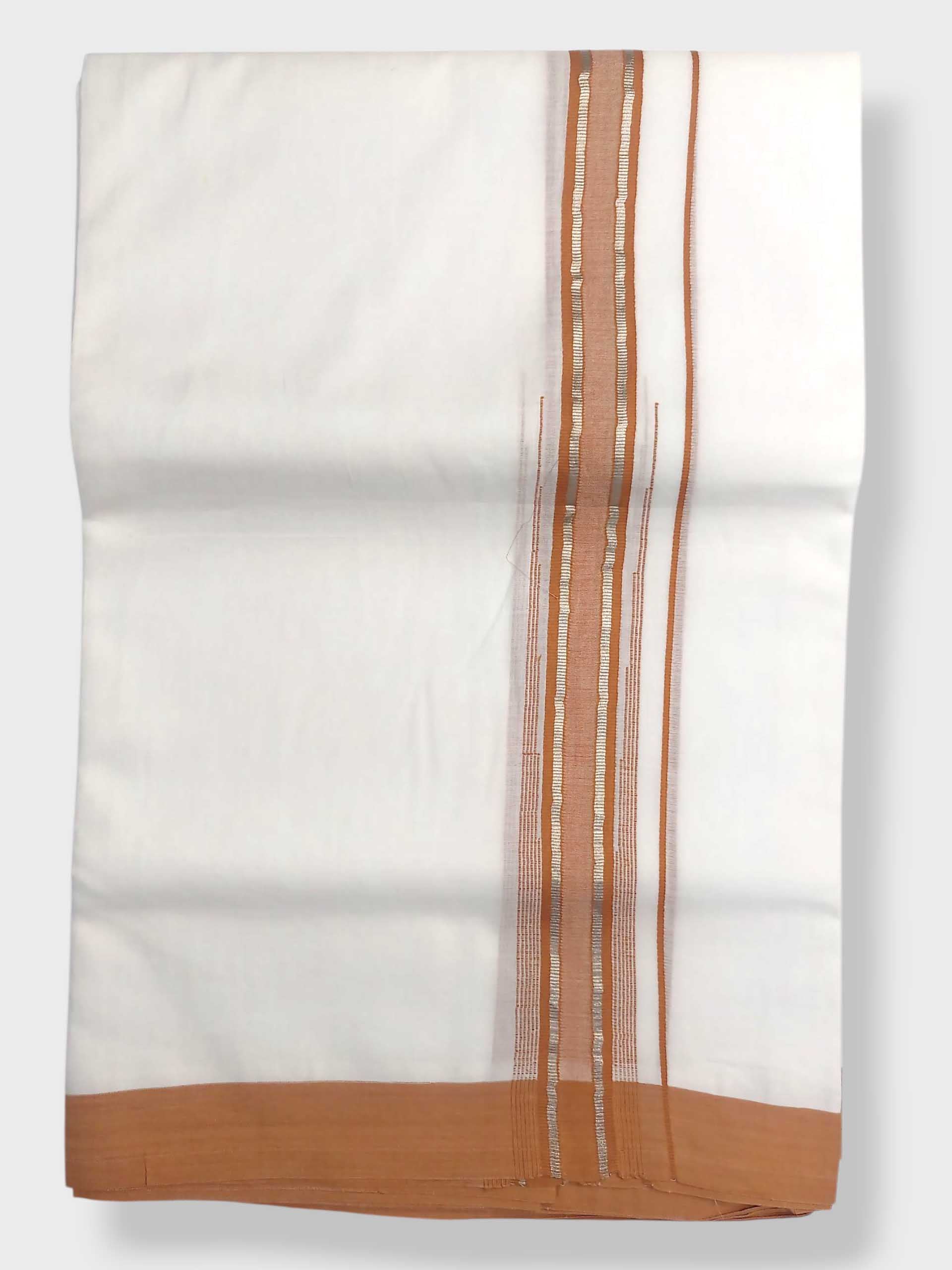 Pure White Cotton Men's Double Dhoti