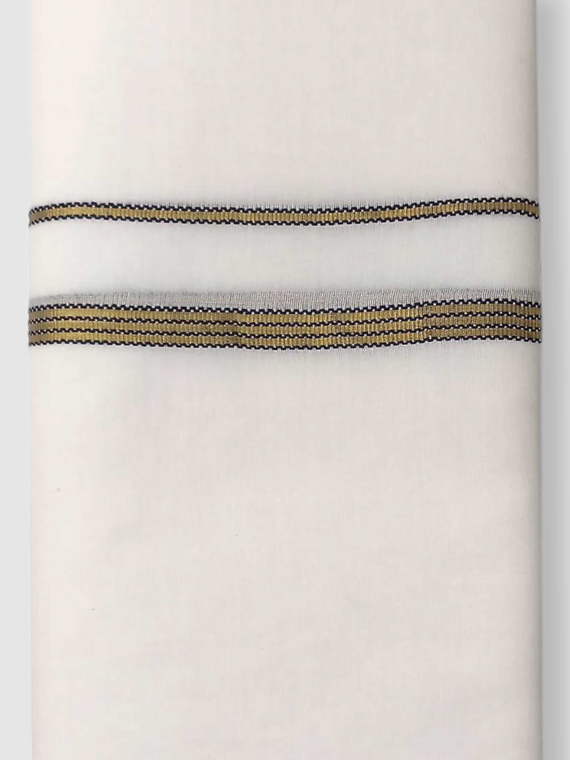 Pure White Cotton Men's Double Dhoti