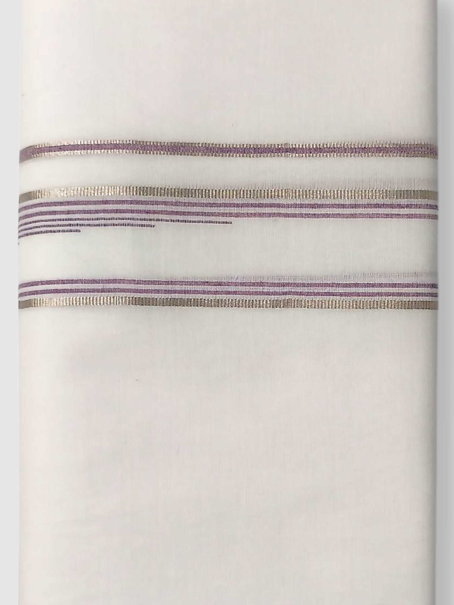 Pure White Cotton Men's Double Dhoti