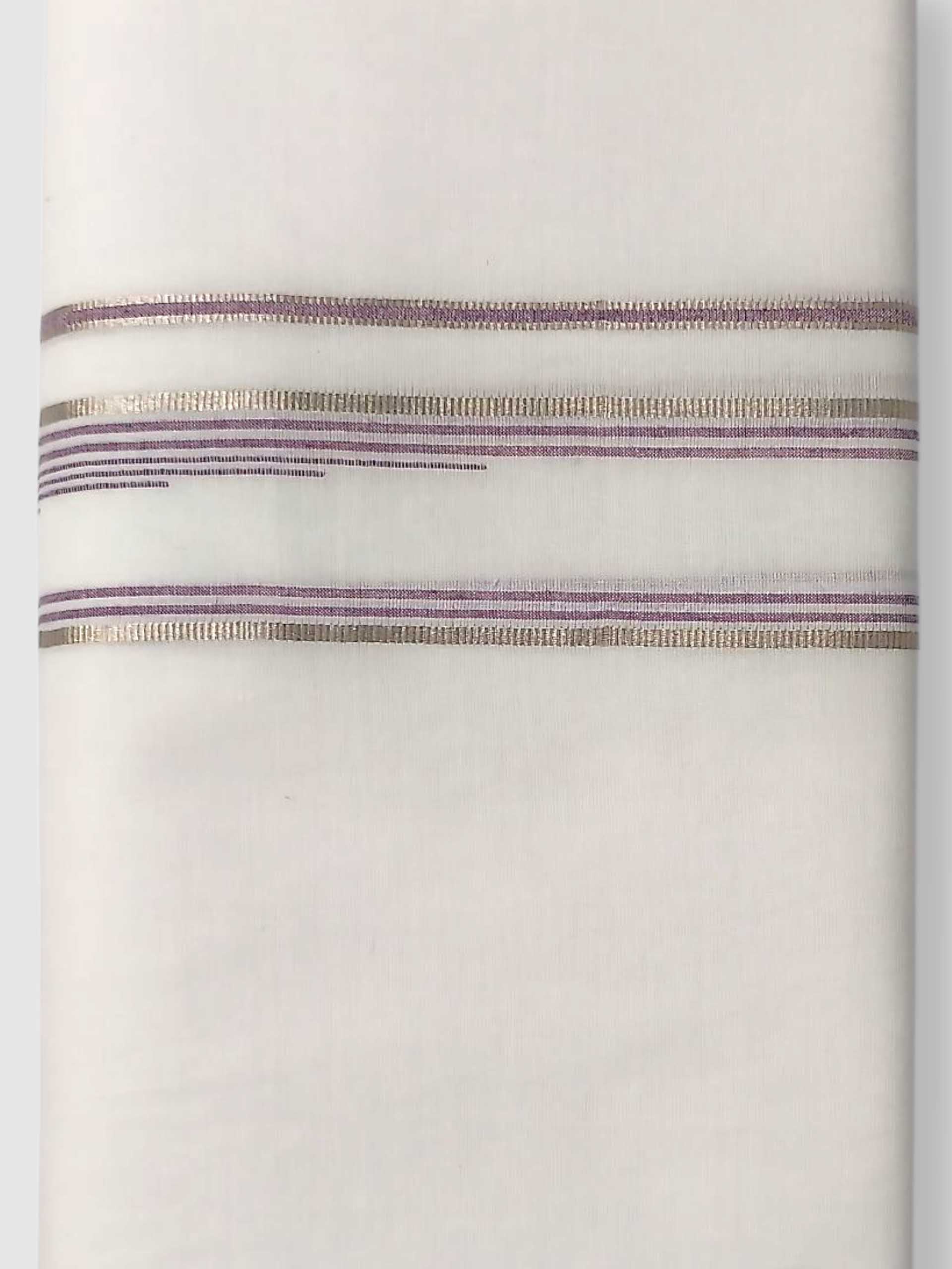 Pure White Cotton Men's Double Dhoti