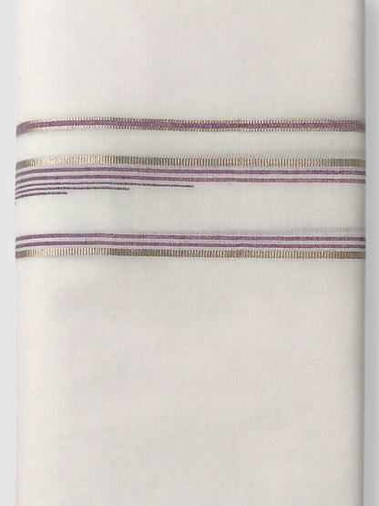 Pure White Cotton Men's Double Dhoti