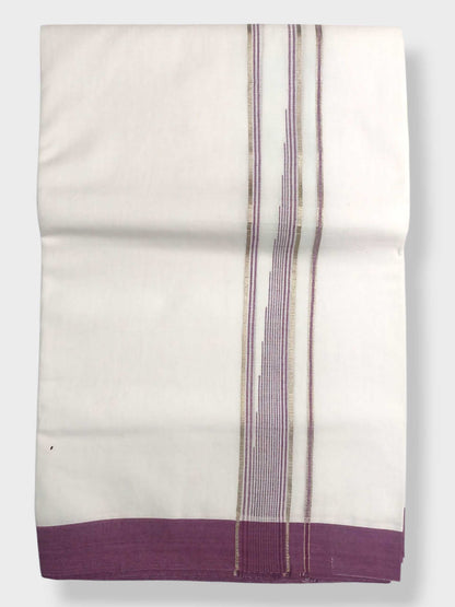 Pure White Cotton Men's Double Dhoti