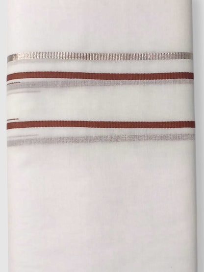 Pure White Cotton Men's Double Dhoti