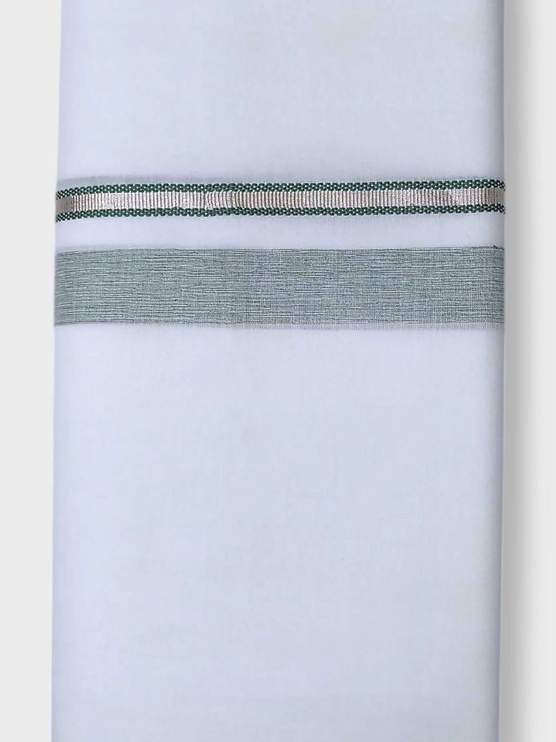 Pure White Cotton Men's Double Dhoti