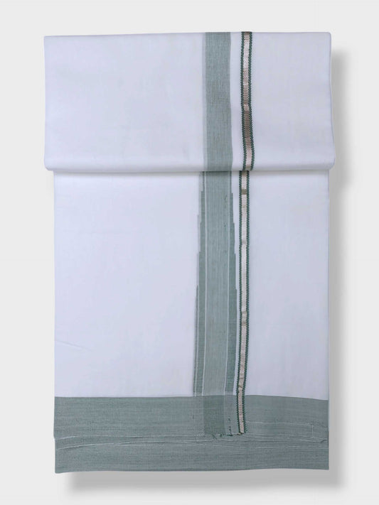 Pure White Cotton Men's Double Dhoti
