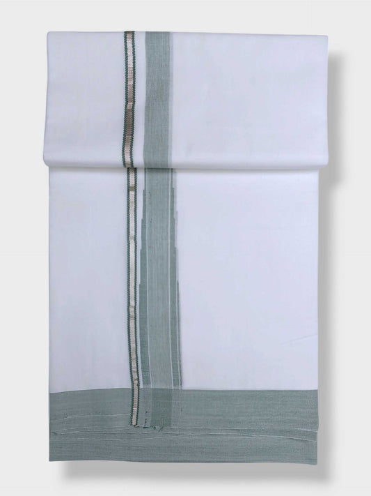 Pure White Cotton Men's Double Dhoti