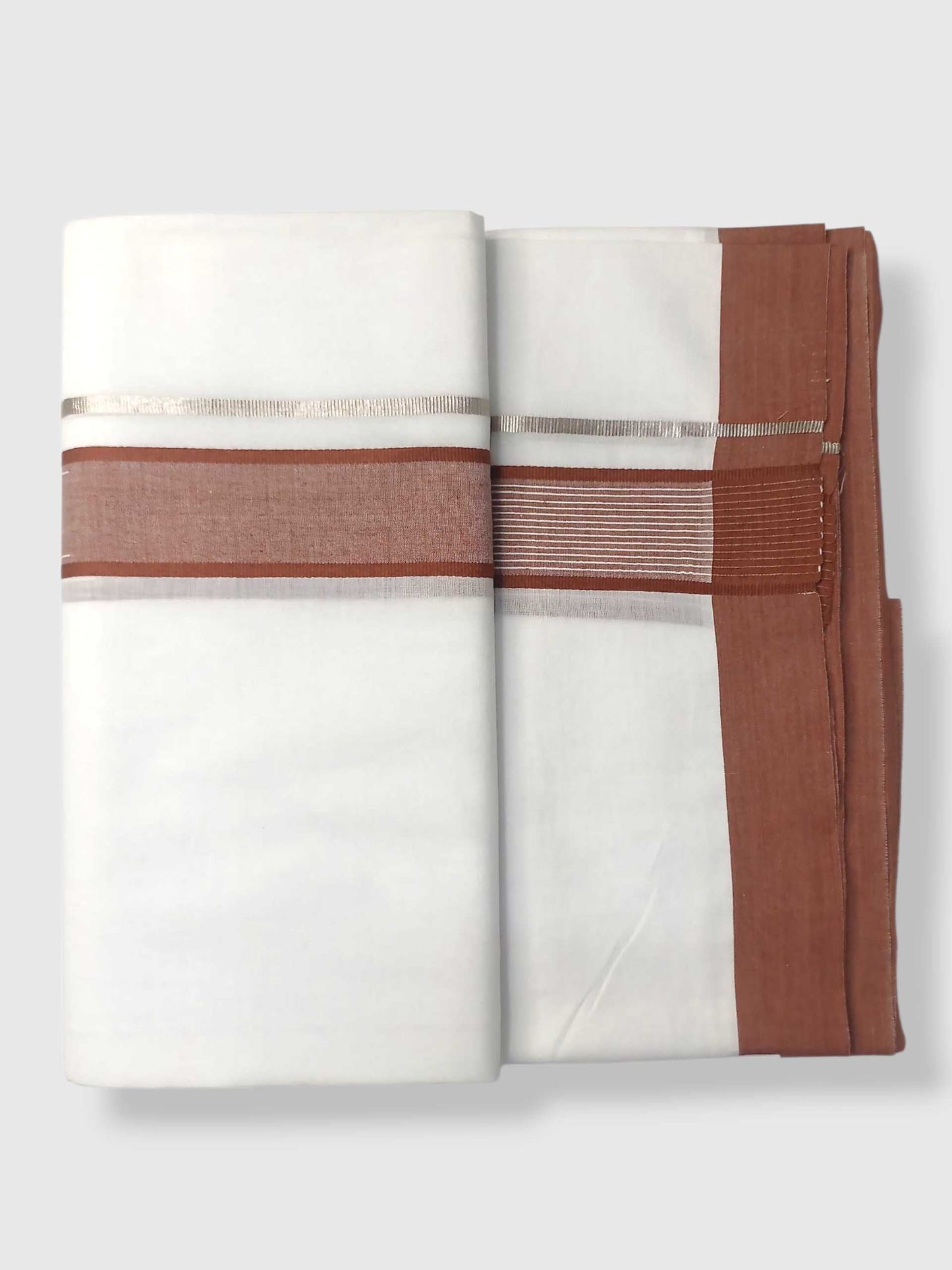 Pure White Cotton Men's Double Dhoti