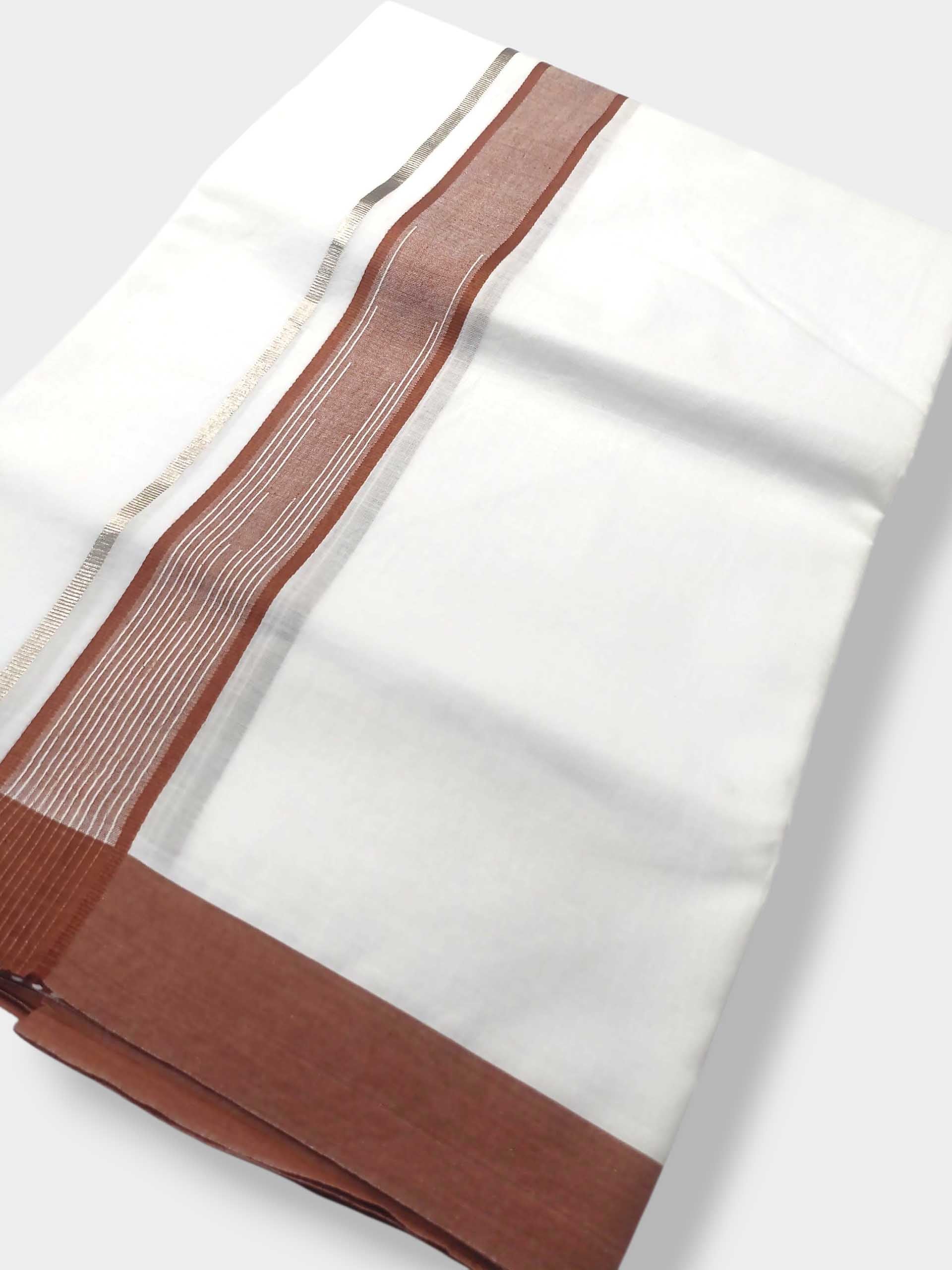 Pure White Cotton Men's Double Dhoti