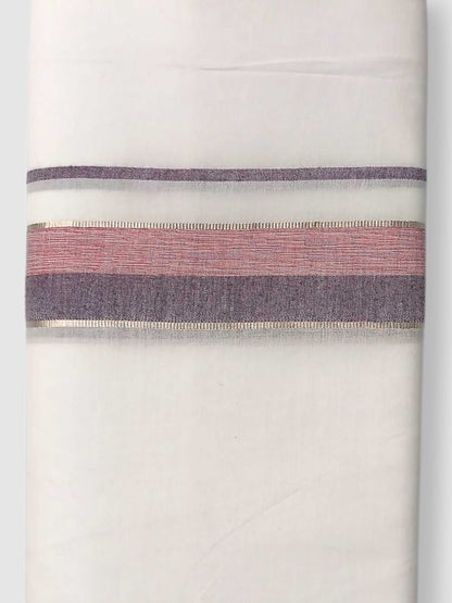Pure White Cotton Men's Double Dhoti
