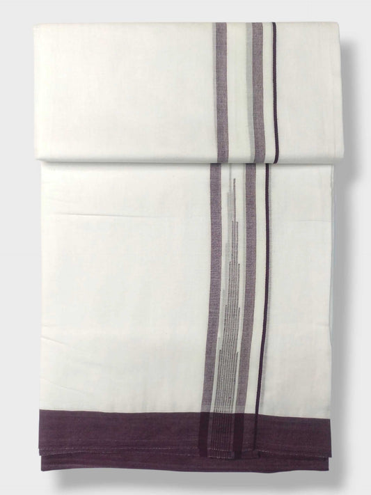 Pure White Cotton Men's Double Dhoti