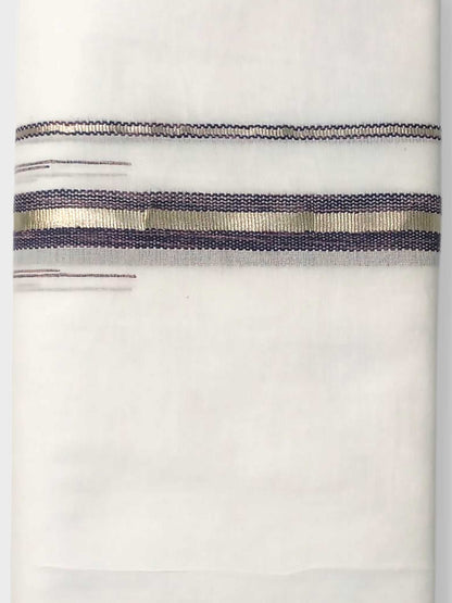 Pure White Cotton Men's Double Dhoti