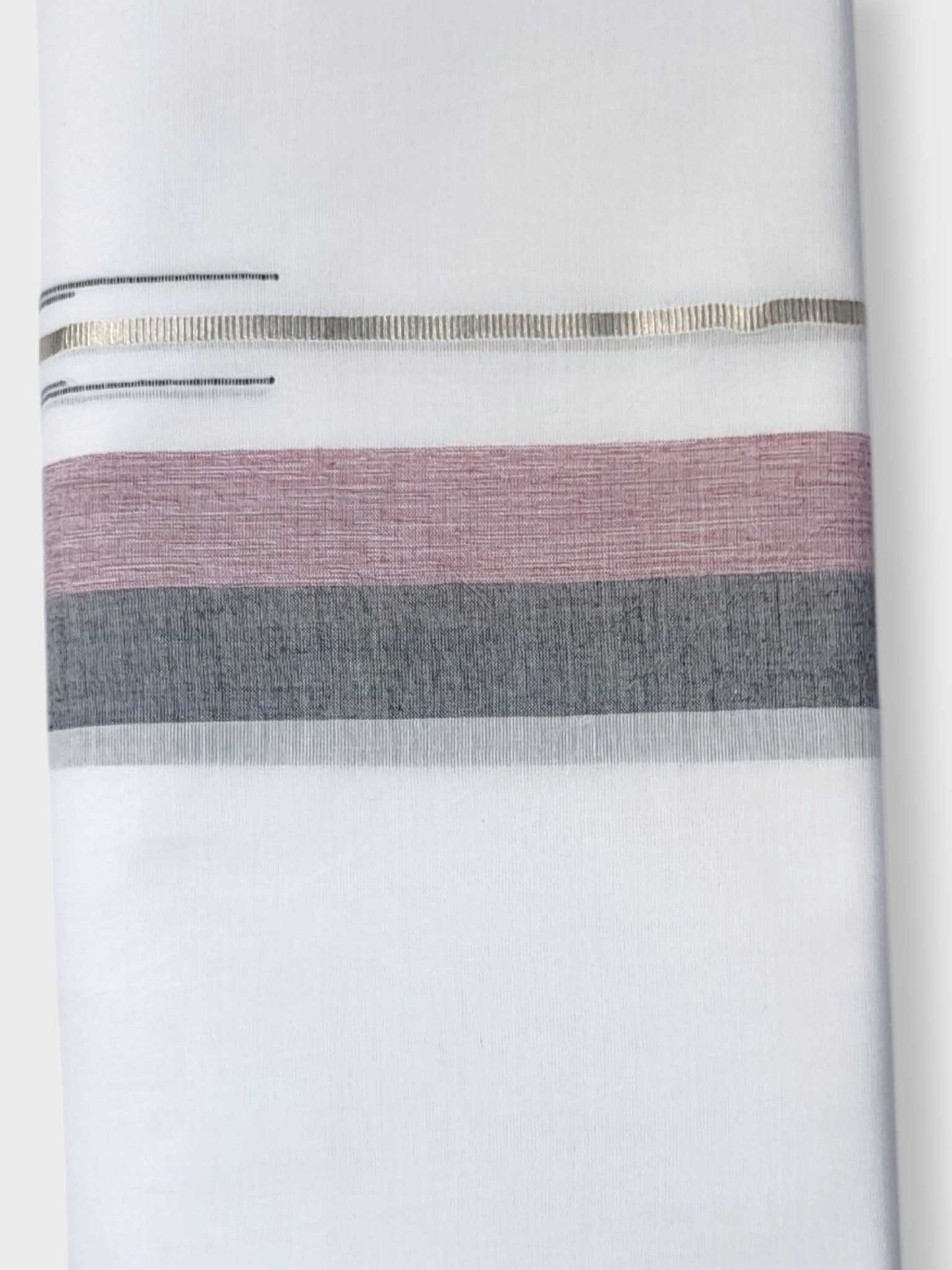 Pure White Cotton Men's Double Dhoti