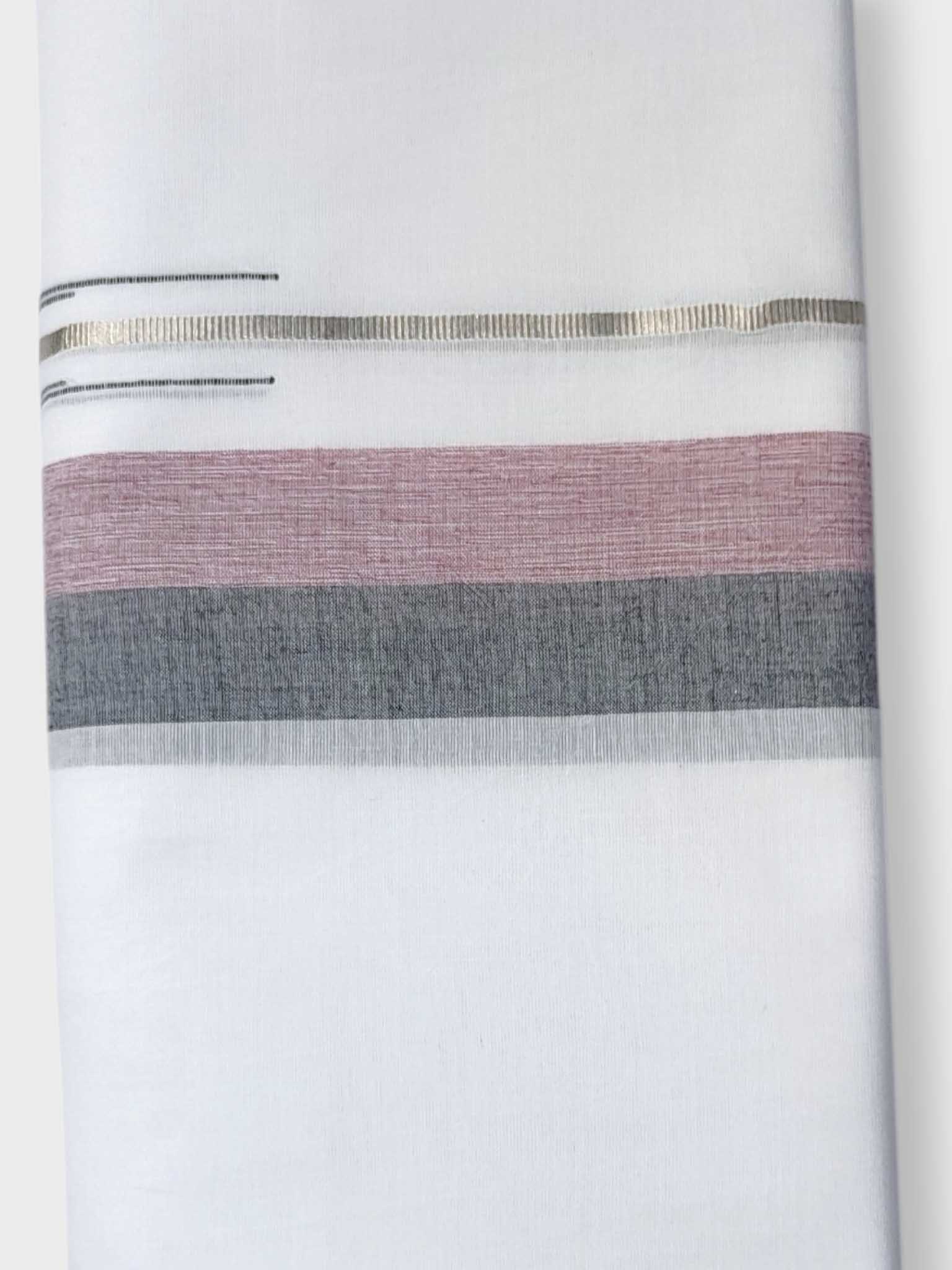 Pure White Cotton Men's Double Dhoti