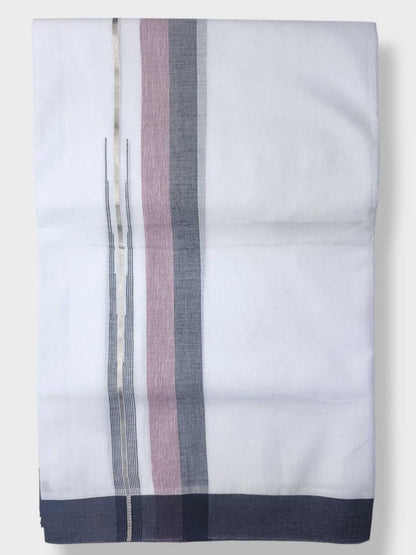 Pure White Cotton Men's Double Dhoti