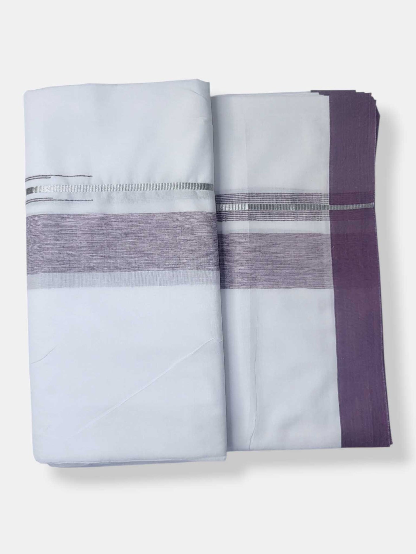 Pure White Cotton Men's Double Dhoti