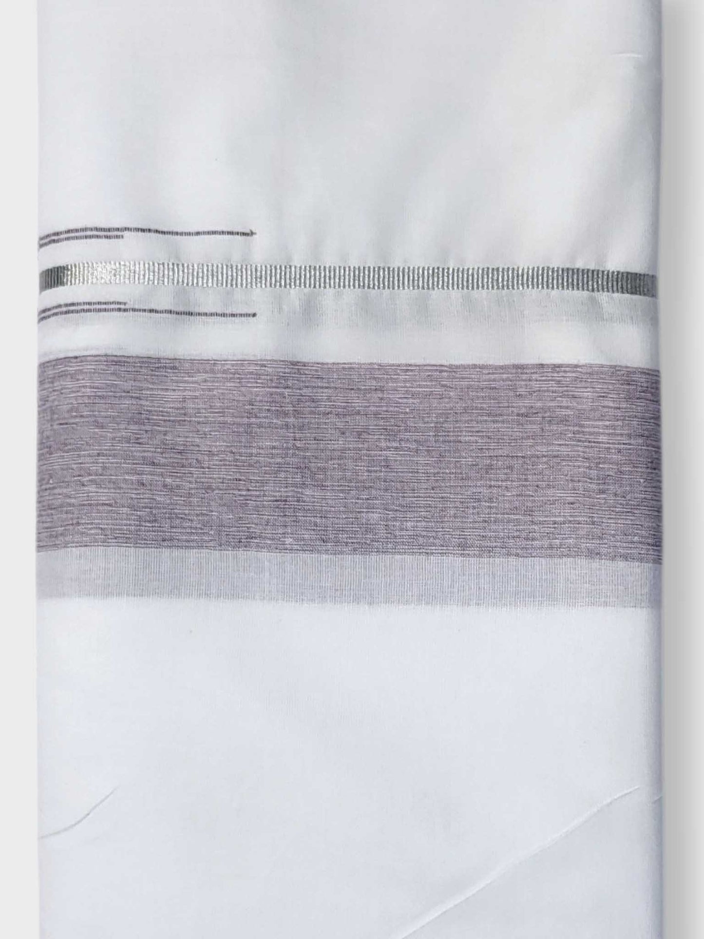 Pure White Cotton Men's Double Dhoti