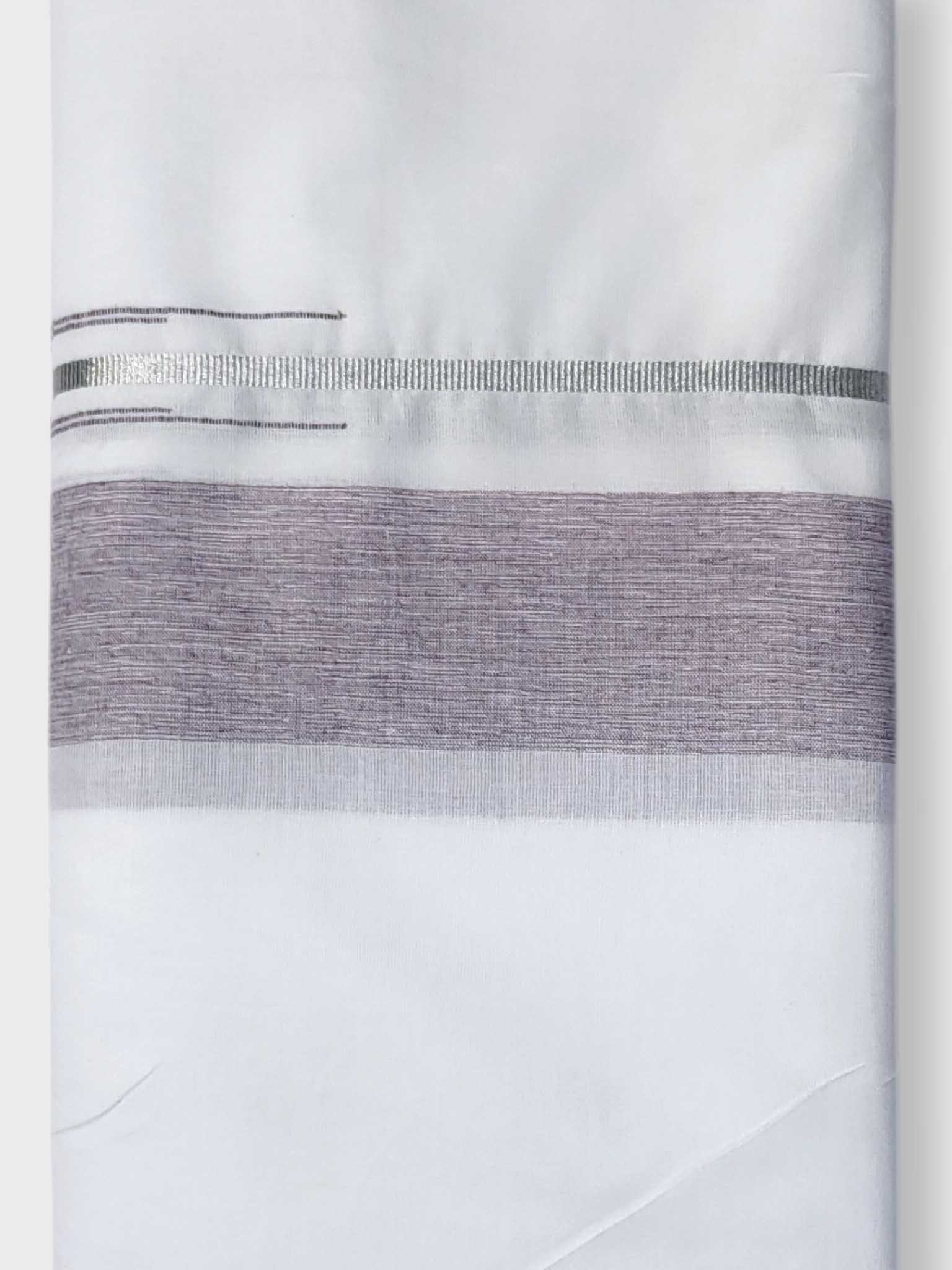 Pure White Cotton Men's Double Dhoti