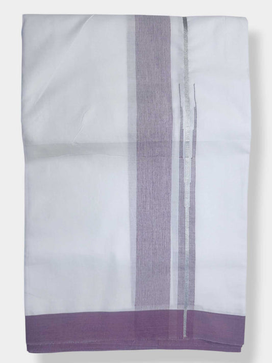 Pure White Cotton Men's Double Dhoti