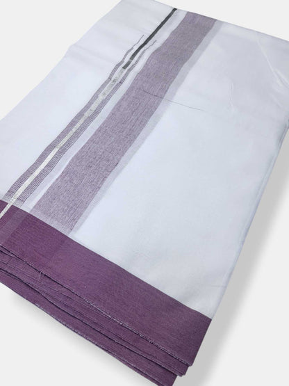 Pure White Cotton Men's Double Dhoti