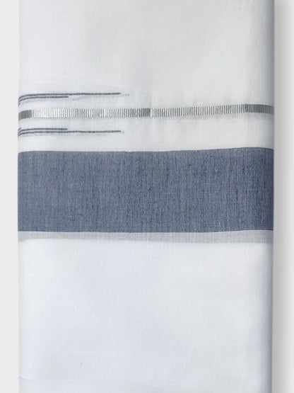 Pure White Cotton Men's Double Dhoti