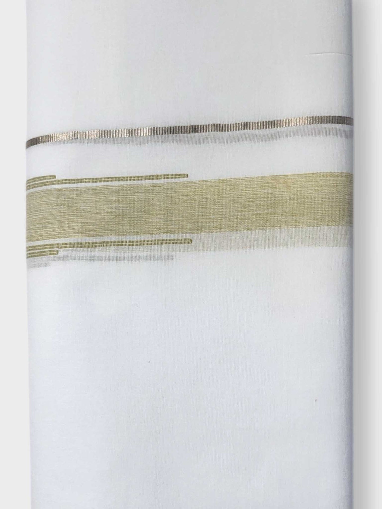 Pure White Cotton Men's Double Dhoti