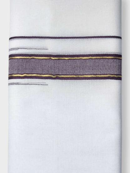 Pure White Cotton Men's Double Dhoti