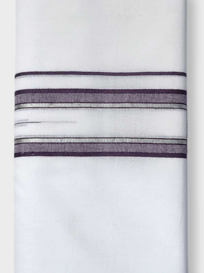 Pure White Cotton Men's Double Dhoti