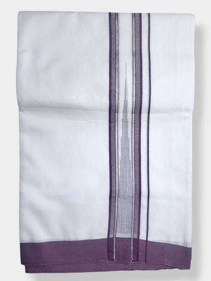Pure White Cotton Men's Double Dhoti