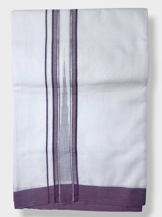 Pure White Cotton Men's Double Dhoti