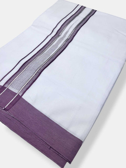 Pure White Cotton Men's Double Dhoti