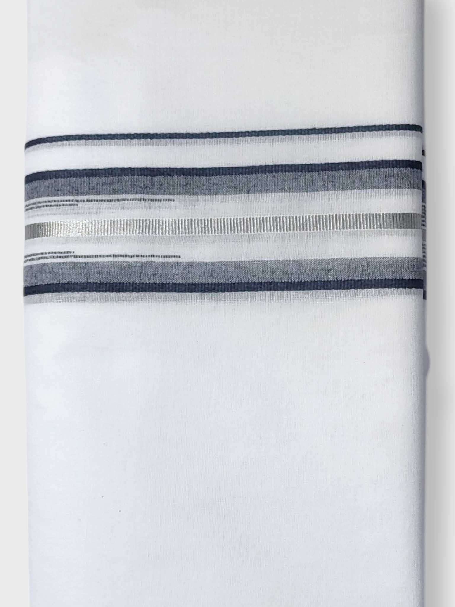 Pure White Cotton Men's Double Dhoti