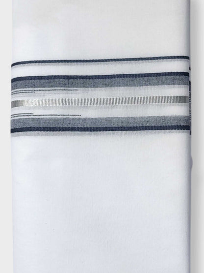 Pure White Cotton Men's Double Dhoti