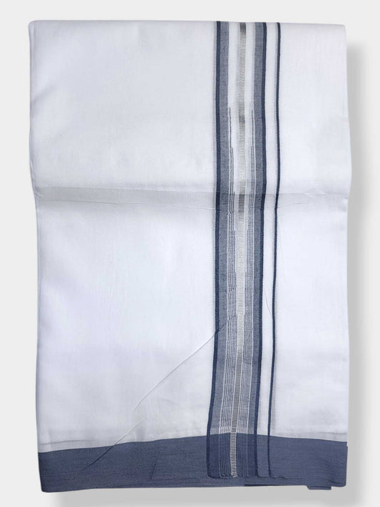 Pure White Cotton Men's Double Dhoti