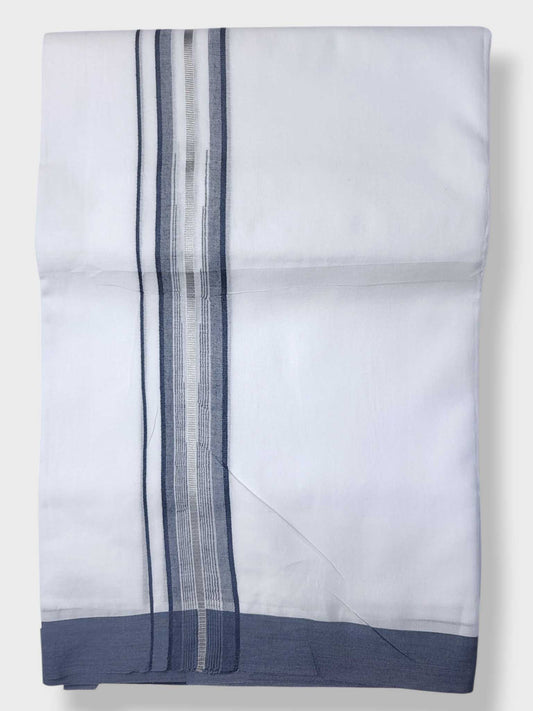 Pure White Cotton Men's Double Dhoti