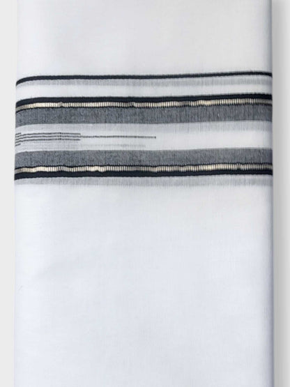 Pure White Cotton Men's Double Dhoti