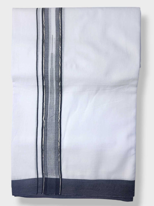 Pure White Cotton Men's Double Dhoti